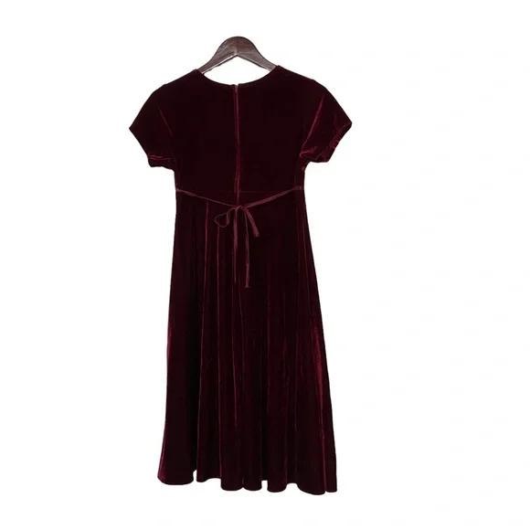 Vintage Red Crushed Velvet Bonnie Jean Dress